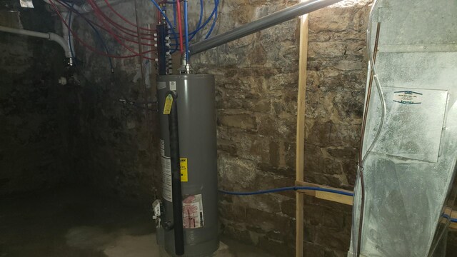 402 W Fulton St, Polo, IL 61064 - utility room with water heater