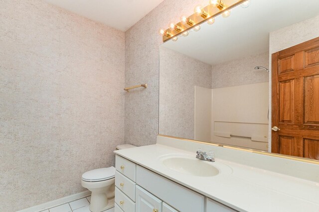 2015 Steward Ln, Plainfield, IL 60586 - bathroom featuring vanity, toilet, and tile patterned flooring