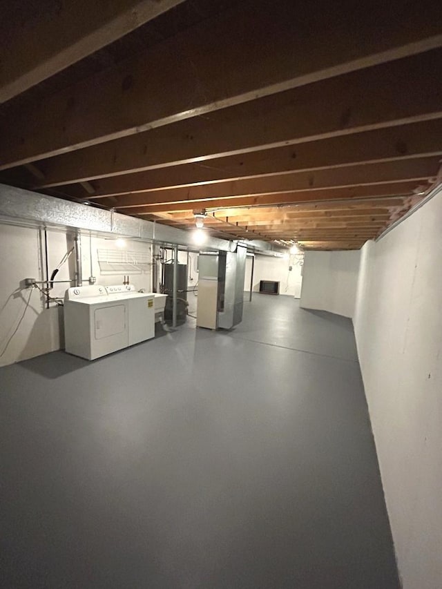 2015 Steward Ln, Plainfield, IL 60586 - unfinished below grade area featuring independent washer and dryer and heating unit
