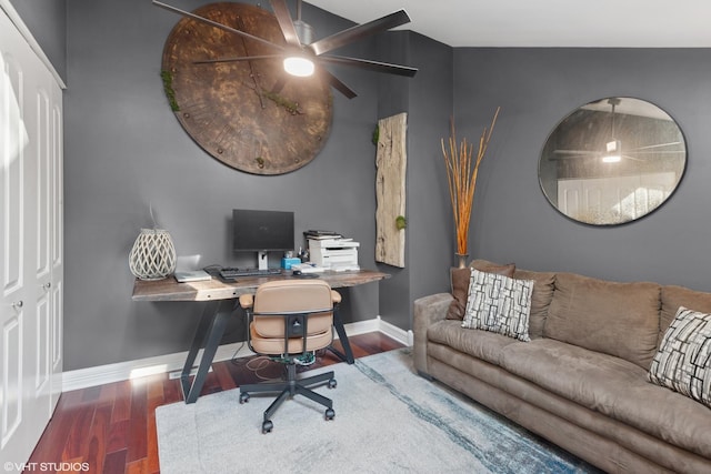 1959 Lancaster Ct Unit 4, Naperville, IL 60565 - home office featuring wood finished floors and ceiling fan