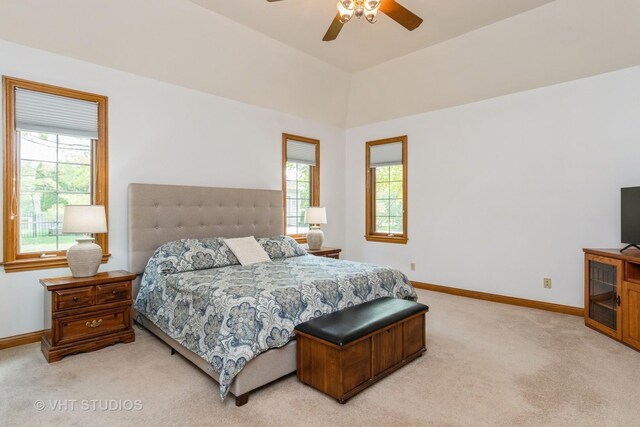 8820 Wilcox Ct, Newark, IL 60541 - bedroom with light colored carpet, multiple windows, and a ceiling fan