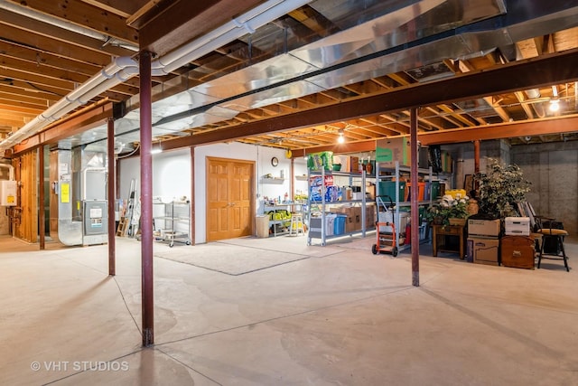 8820 Wilcox Ct, Newark, IL 60541 - unfinished basement featuring heating unit