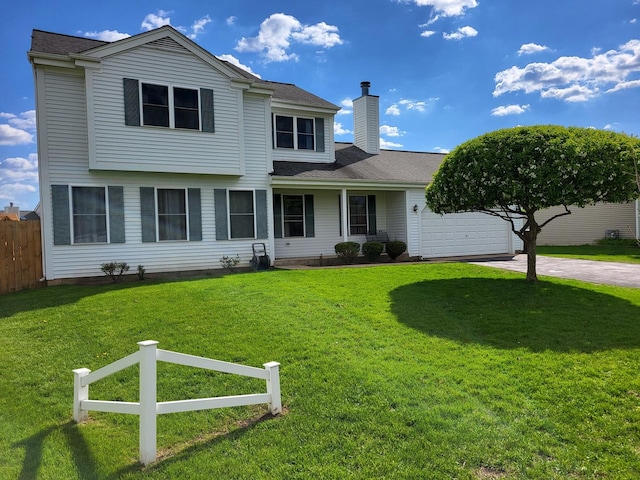 831 Hickory Ct, Marengo, IL 60152 - view of front facade featuring driveway, a chimney, a garage, and a shingled roof