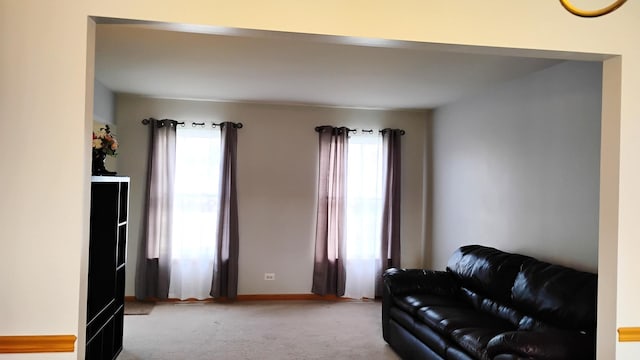 831 Hickory Ct, Marengo, IL 60152 - sitting room featuring light colored carpet and baseboards