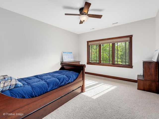456 S Julian St, Naperville, IL 60540 - carpeted bedroom with baseboards and a ceiling fan