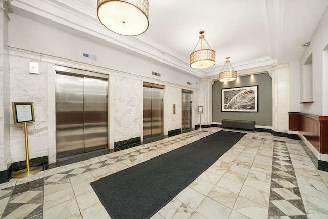 40 E 9th St Unit 1807, Chicago, IL 60605 - community lobby featuring crown molding