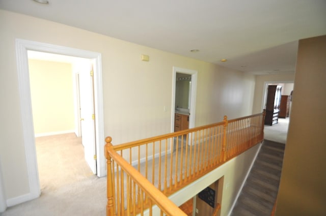 606 Reserve Ln, Joliet, IL 60431 - corridor featuring an upstairs landing and carpet flooring