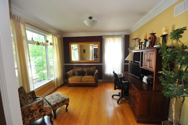 606 Reserve Ln, Joliet, IL 60431 - office space featuring ornamental molding and light wood-type flooring