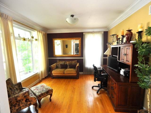 606 Reserve Ln, Joliet, IL 60431 - office with light wood finished floors and ornamental molding