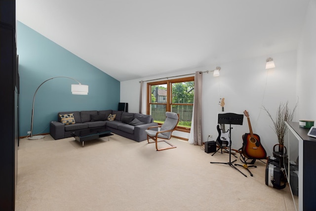 1125 Huntleigh Dr, Naperville, IL 60540 - living area featuring carpet flooring and lofted ceiling