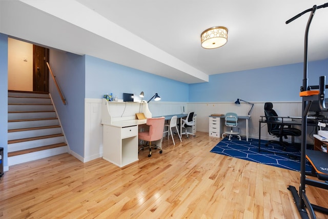 1125 Huntleigh Dr, Naperville, IL 60540 - office with wood finished floors and a wainscoted wall