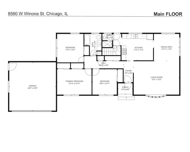 8560 W Winona St, Chicago, IL 60656 - view of home floor plan