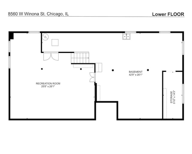 8560 W Winona St, Chicago, IL 60656 - view of property floor plan