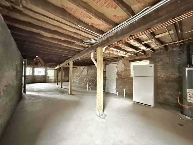 4032 W Wilcox St, Chicago, IL 60624 - basement with freestanding refrigerator and gas water heater