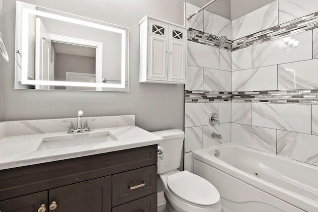 1505 N Talman Ave Unit 1, Chicago, IL 60622 - bathroom featuring toilet, shower / tub combination, and vanity