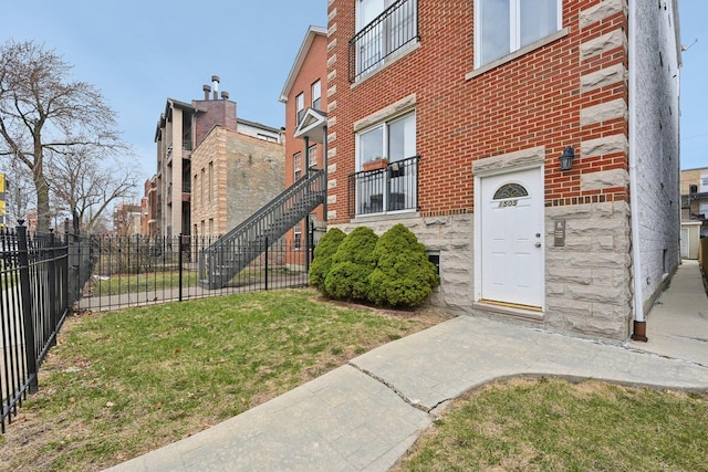 1505 N Talman Ave Unit 1, Chicago, IL 60622 - property entrance with brick siding