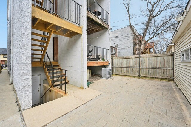 1505 N Talman Ave Unit 1, Chicago, IL 60622 - view of patio / terrace featuring stairway and central AC