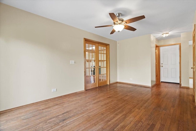 1132 10 Pin Ln, Beach Park, IL 60099 - empty room featuring hardwood / wood-style floors, a ceiling fan, and baseboards