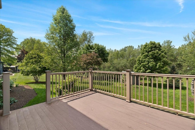 1132 10 Pin Ln, Beach Park, IL 60099 - wooden terrace with a yard