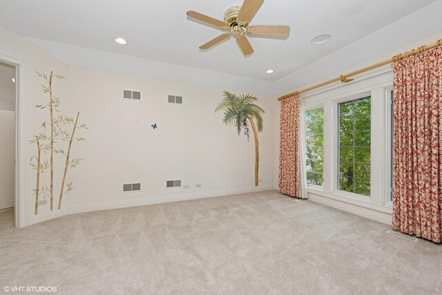 29026 N Brassie Ct, Ivanhoe, IL 60060 - carpeted empty room featuring recessed lighting, a ceiling fan, and baseboards