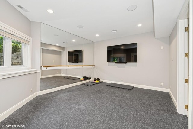 29026 N Brassie Ct, Ivanhoe, IL 60060 - exercise area featuring baseboards and recessed lighting