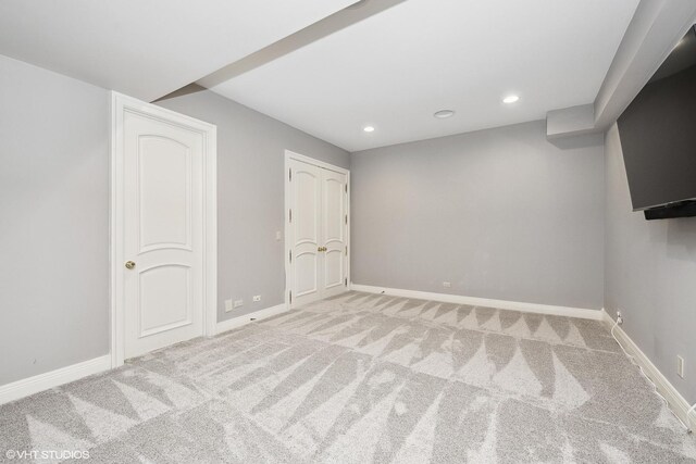 29026 N Brassie Ct, Ivanhoe, IL 60060 - finished basement with baseboards, carpet floors, and recessed lighting