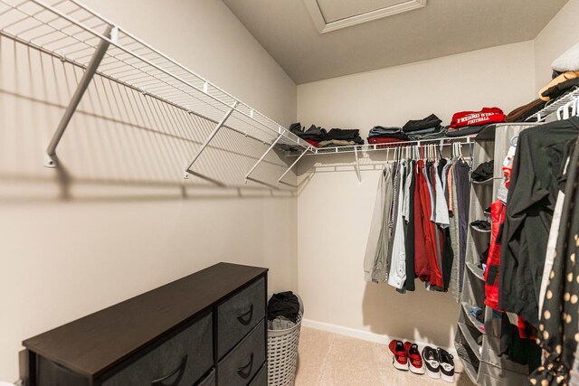 1125 Juniper Dr, Sycamore, IL 60178 - spacious closet featuring attic access and light carpet
