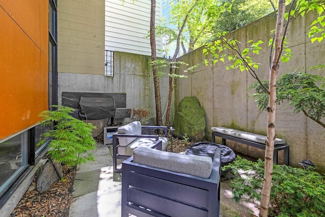 839 N Hermitage Ave Unit 101, Chicago, IL 60622 - view of patio / terrace with an outdoor living space