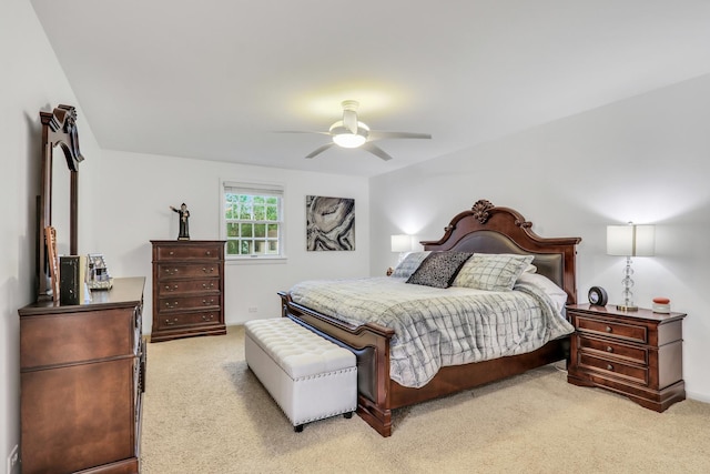 2310 Malik Ct, Glenview, IL 60025 - bedroom with light colored carpet and a ceiling fan