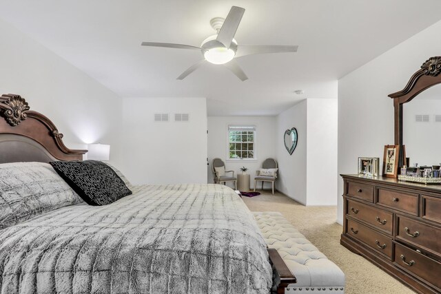 2310 Malik Ct, Glenview, IL 60025 - bedroom with light carpet and ceiling fan