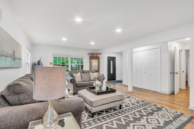 2310 Malik Ct, Glenview, IL 60025 - living room with light wood finished floors and recessed lighting