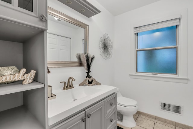 2310 Malik Ct, Glenview, IL 60025 - bathroom featuring vanity, toilet, and tile patterned flooring