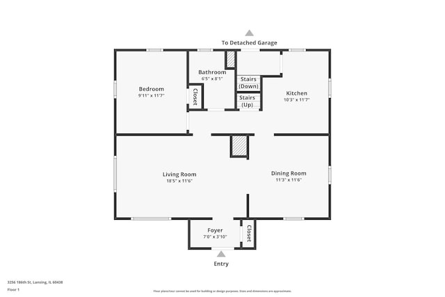 3256 186th St, Lansing, IL 60438 - view of home floor plan
