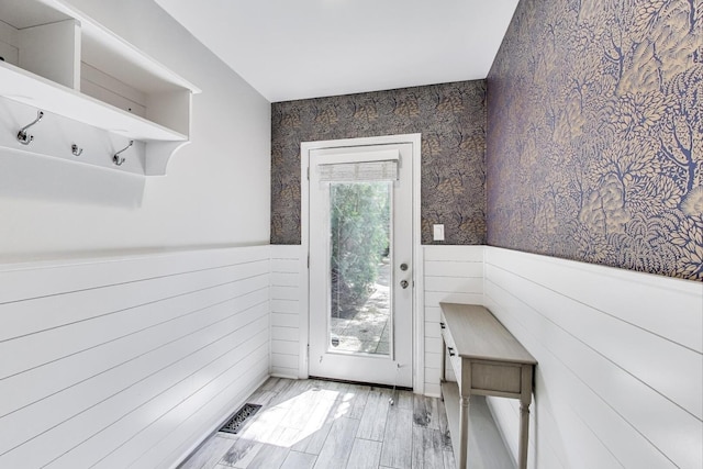 2801 N Wolcott Ave Unit L, Chicago, IL 60657 - doorway to outside with a wainscoted wall