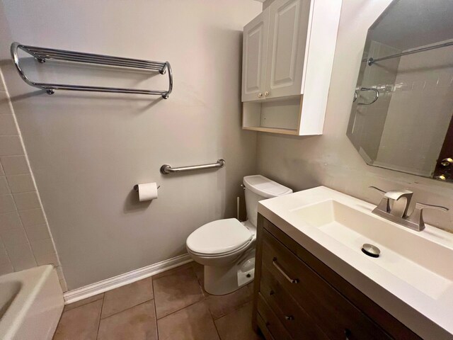 2310 Woodbridge Way Unit 1B, Lombard, IL 60148 - bathroom featuring vanity, tile patterned flooring, and tub / shower combination