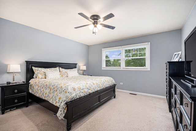 6621 W Victoria Dr, Oak Forest, IL 60452 - bedroom with light carpet and a ceiling fan