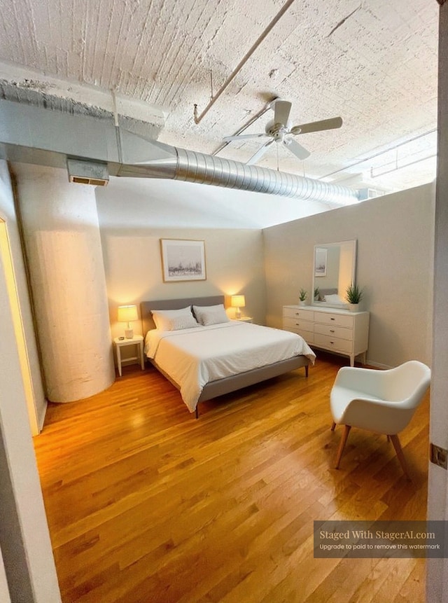 1530 S State St Unit 525, Chicago, IL 60605 - bedroom featuring wood finished floors and a ceiling fan