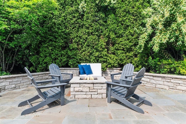 1135 Lawrence Ave, Lake Forest, IL 60045 - view of patio / terrace featuring an outdoor fire pit