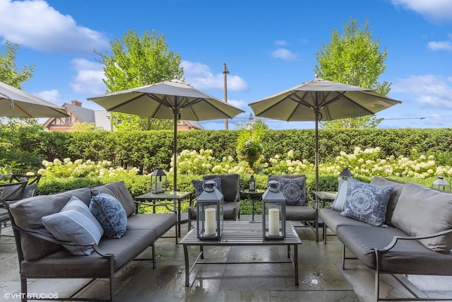 727 N Mckinley Rd Unit 100, Lake Forest, IL 60045 - view of patio / terrace featuring an outdoor hangout area