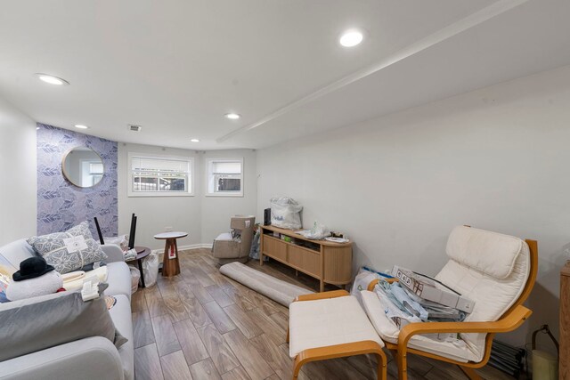 1630 N Avers Ave, Chicago, IL 60647 - living area featuring recessed lighting, light wood finished floors, and baseboards