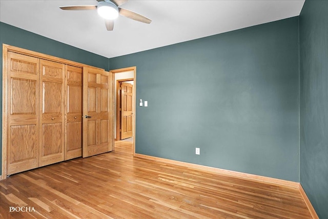 510 W Grant St, Sheridan, IL 60551 - unfurnished bedroom with light wood-type flooring and ceiling fan