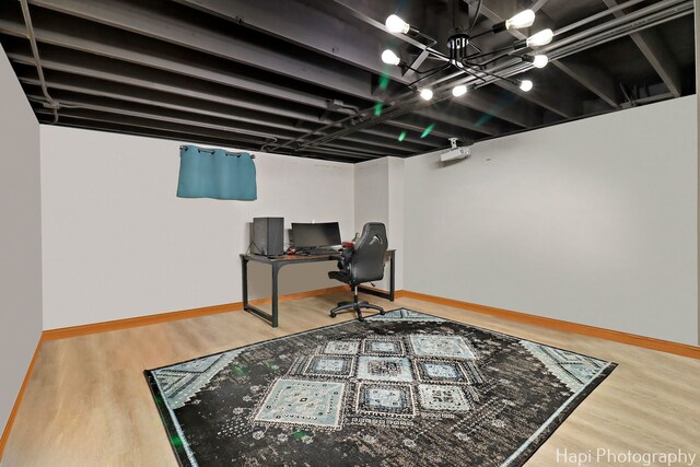 6312 Londonderry Dr, Cary, IL 60013 - home office featuring baseboards and wood finished floors