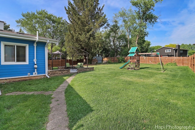 6312 Londonderry Dr, Cary, IL 60013 - view of yard with a playground and a gazebo