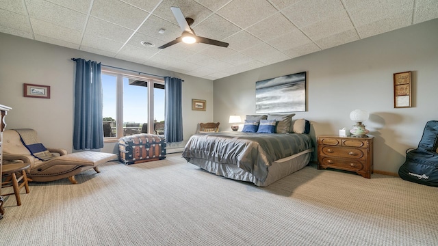2765 W Pines Rd, Oregon, IL 61061 - bedroom with carpet floors, a ceiling fan, and baseboards
