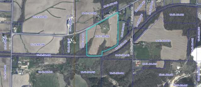 2765 W Pines Rd, Oregon, IL 61061 - aerial overview of property's location with property boundaries highlighted