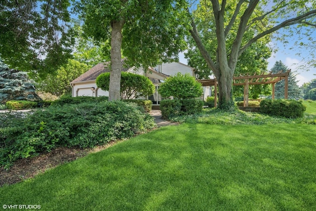 25801 Twin Pond Rd, Lake Barrington, IL 60010 - view of green lawn featuring an attached garage