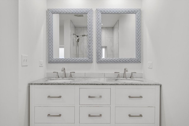 4322 Amelia Ave, Lyons, IL 60534 - full bathroom with double vanity and tiled shower