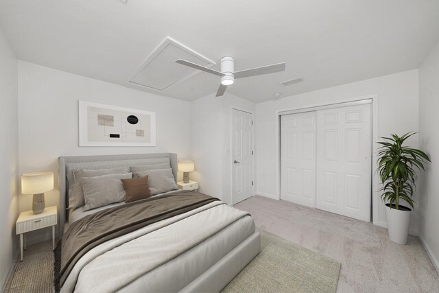 4322 Amelia Ave, Lyons, IL 60534 - carpeted bedroom with baseboards, a closet, and a ceiling fan