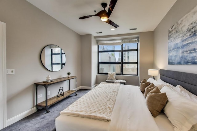 101 W Superior St Unit 501, Chicago, IL 60654 - carpeted bedroom featuring baseboards and ceiling fan
