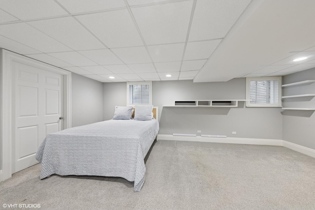 6 Tartan Ridge Rd, Burr Ridge, IL 60527 - carpeted bedroom featuring baseboards, a drop ceiling, and recessed lighting
